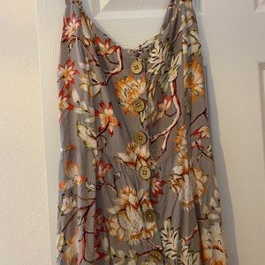 FLORAL BACKLESS MAXI DRESS